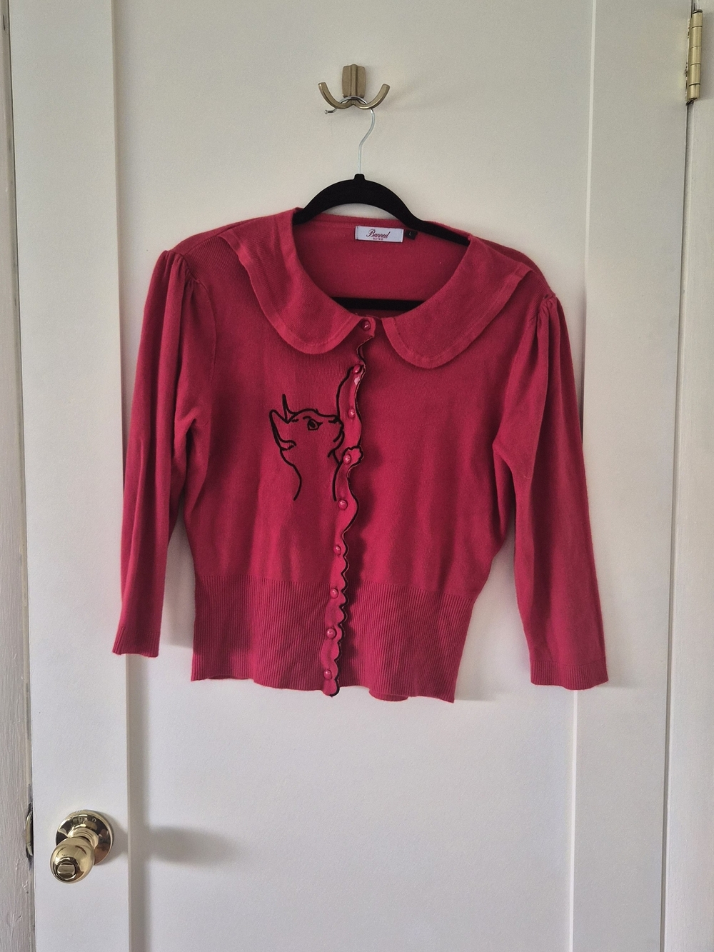 Banned Retro Cat Cardigan Red